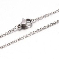 1.5mm Oval chain Stainless Steel 55cm 