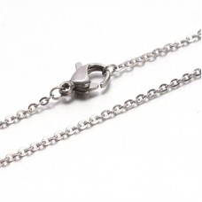 1.5mm Oval chain Stainless Steel 55cm 