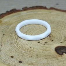 Thin Silicone Ring #7 White