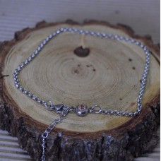 Stainless Steel Ankle Chain with Stone