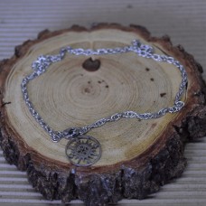 Stainless Steel Ankle Chain with Compass 