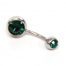 Stainless Steel Body Piercing Jewerllery - Emerald