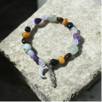 Stainless Steel & Crystal Chakra balancing Bracelet