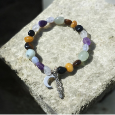 Stainless Steel & Crystal Chakra balancing Bracelet