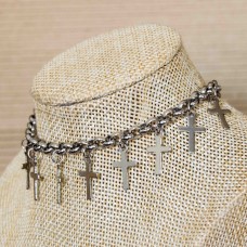 Stainless Steel Cross Charm Bracelet 6mm Stainless Steel Cross Charm Bracelet 6mm