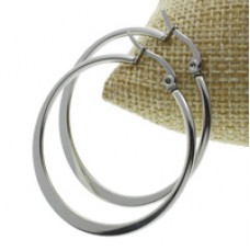 30mm Stainless Steel Hoop Earrings