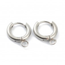 13.5mm Stainless Steel Earring finding - Hoop set