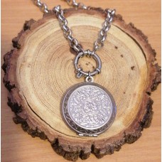 5mm Rolo Stainless Steel Necklace with round Locket