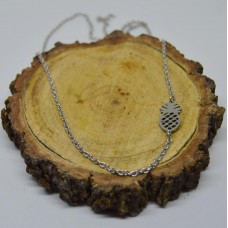 Stainless Steel Pineapple 2mm Oval Necklace