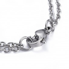 2mm Oval Stainless Steel Bracelet 23cm 