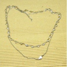 Stainless Steel multi layer Hearts Necklace