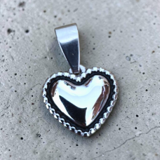 Silver Stainless Steel Pendant - Classic Heart