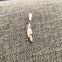 Rose Gold Stainless Steel Pendant - Feather Rose Gold Stainless Steel Pendant - Feather