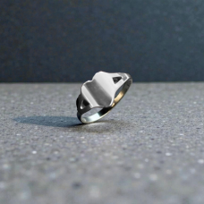 Stainless Steel Heart Signet ring Size 9