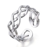 Stainless Steel Adjustable Ring - Chain