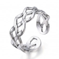 Stainless Steel Adjustable Ring - Chain