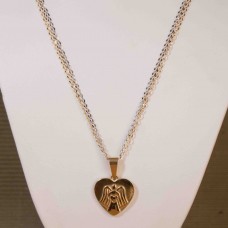 Gold Plated Angel Heart Stainless Steel Necklace Gold Plated Angel Heart Stainless Steel Necklace
