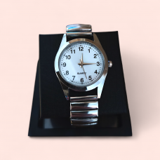 Fashion Ladies Watch - Silver Alloy watch with White Face