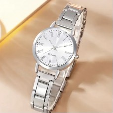 Fashion Ladies Watch - Silver Alloy watch with Roman Numerals Fashion Ladies Watch - Silver Alloy watch with Roman Numerals